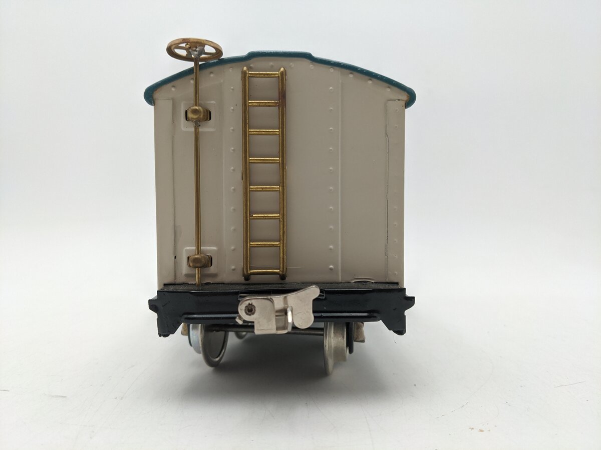Lionel 514 Vintage Standard Gauge Tinplate Ivory/Peacock Refrigerator Car