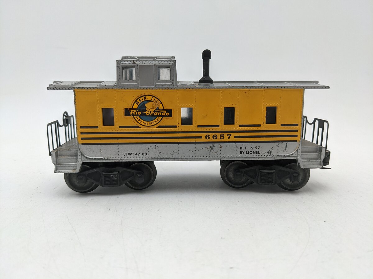 Lionel 6657 Vintage O Rio Grande Caboose VG
