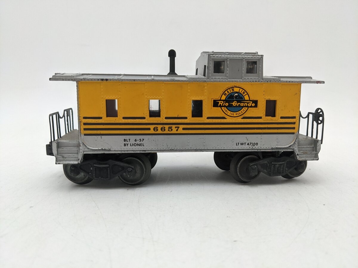 Lionel 6657 Vintage O Rio Grande Caboose VG
