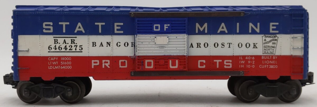 Lionel 3494-275 Vintage O State of Maine Operating Boxcar VG