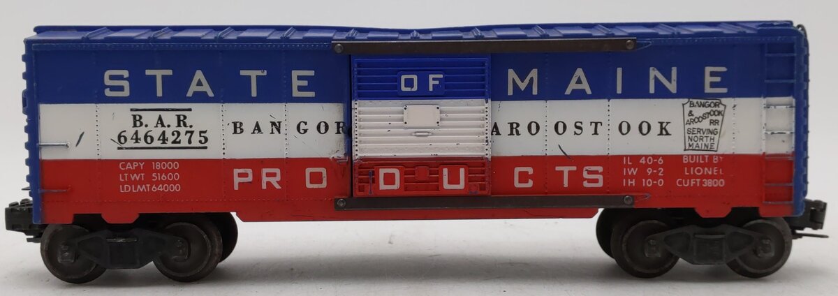 Lionel 3494-275 Vintage O State of Maine Operating Boxcar VG