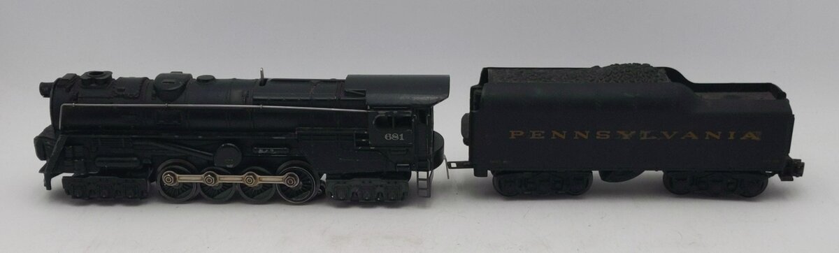 Lionel 681 Vintage O 6-8-6 Die-Cast S2 Steam Turbine Loco w/2671W Tender VG