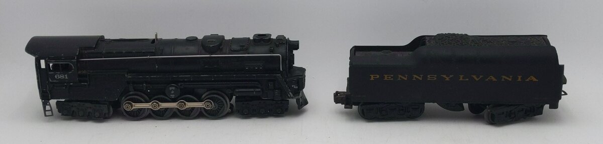 Lionel 681 Vintage O 6-8-6 Die-Cast S2 Steam Turbine Loco w/2671W Tender VG