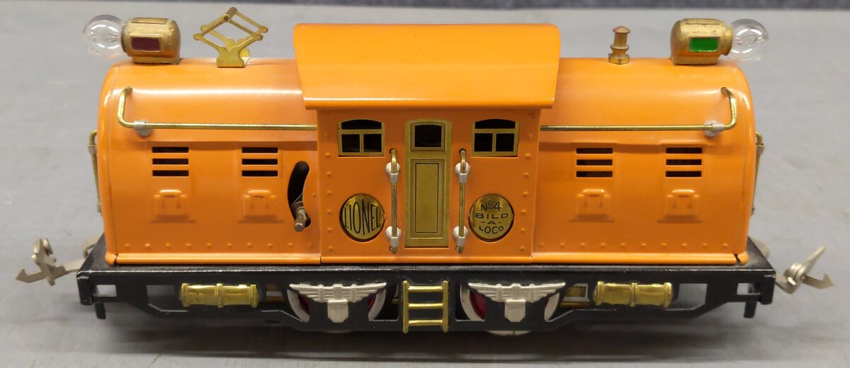 Lionel 4U Vintage O Prewar 0-4-0 Orange Bild-A-Loco VG