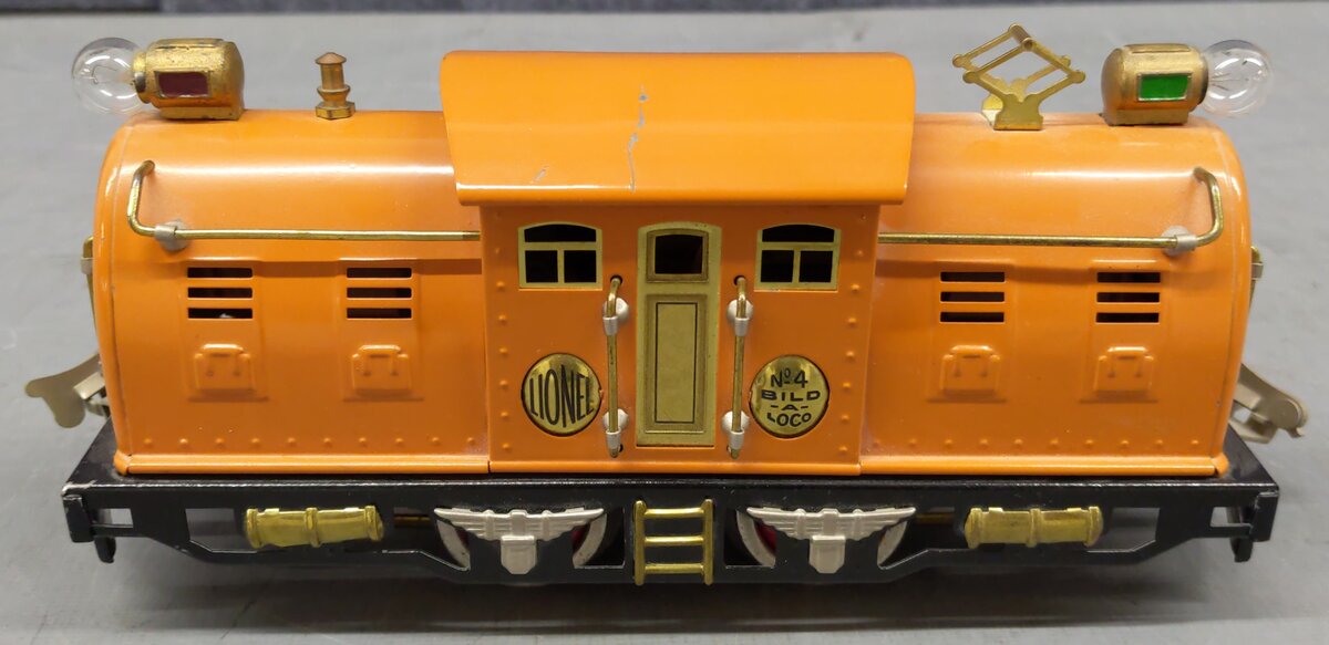 Lionel 4U Vintage O Prewar 0-4-0 Orange Bild-A-Loco VG