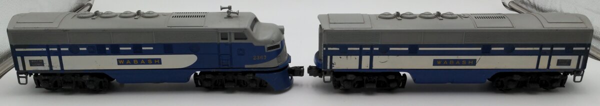 Lionel 2367 Vintage O Wabash F-3 AB Diesel Locomotive Set VG