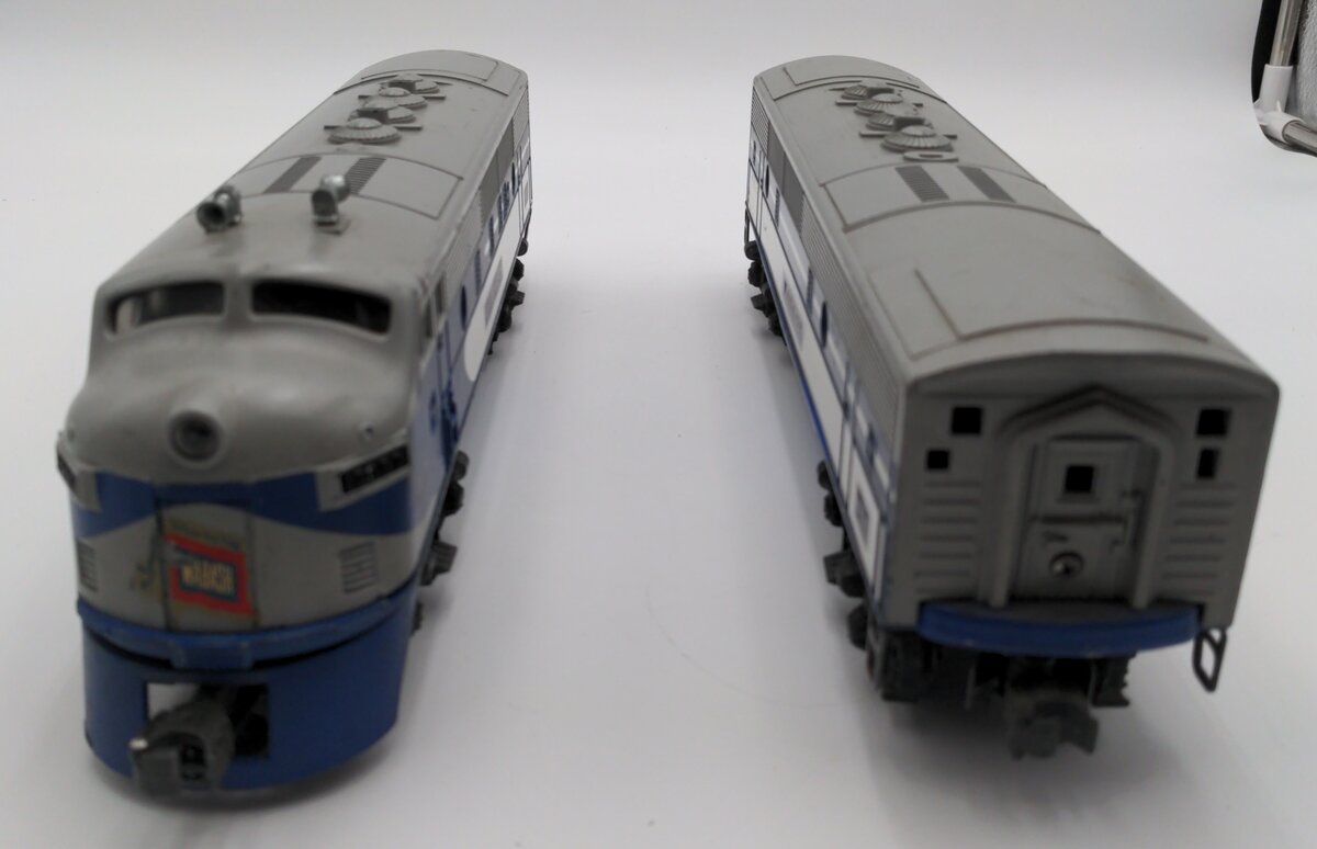 Lionel 2367 Vintage O Wabash F-3 AB Diesel Locomotive Set VG