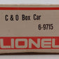 Lionel 6-9715 O Gauge Chesapeake & Ohio Boxcar