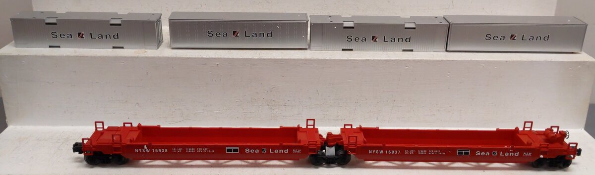 Lionel 6-16936 O Gauge Susquehanna Sea Land Maxi-Stack Flatcar EX/Box