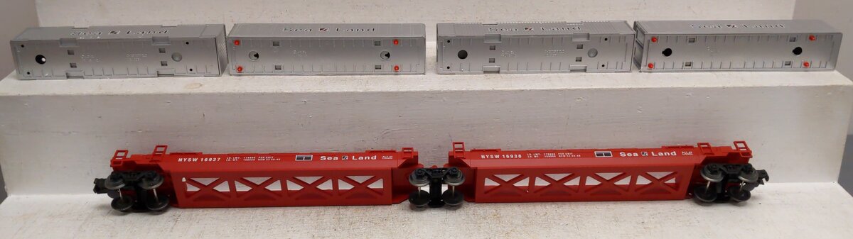 Lionel 6-16936 O Gauge Susquehanna Sea Land Maxi-Stack Flatcar EX/Box