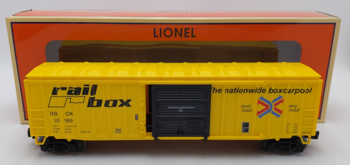 Lionel 2043042 Railbox 50' Boxcar #10189