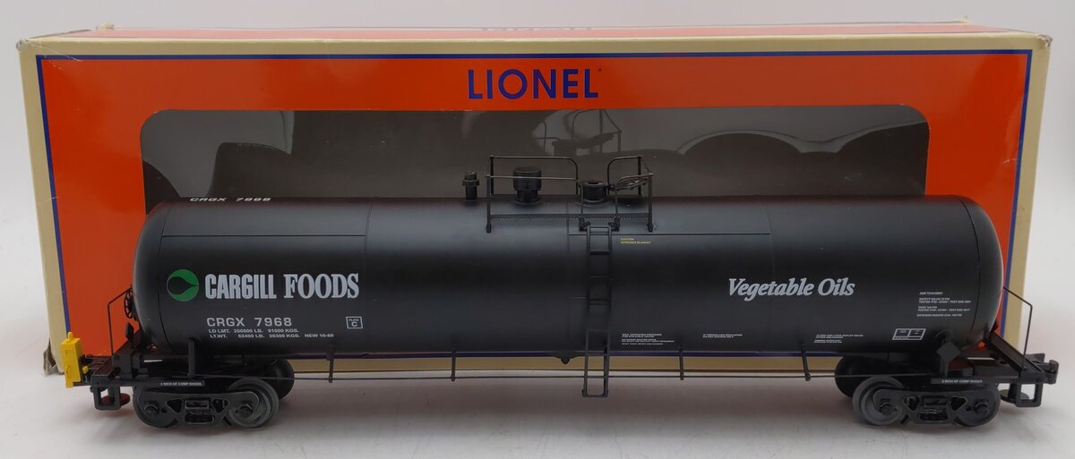 Lionel 6-85090 O Cargil Foods 30K Tank Car with End of Train Device #7968