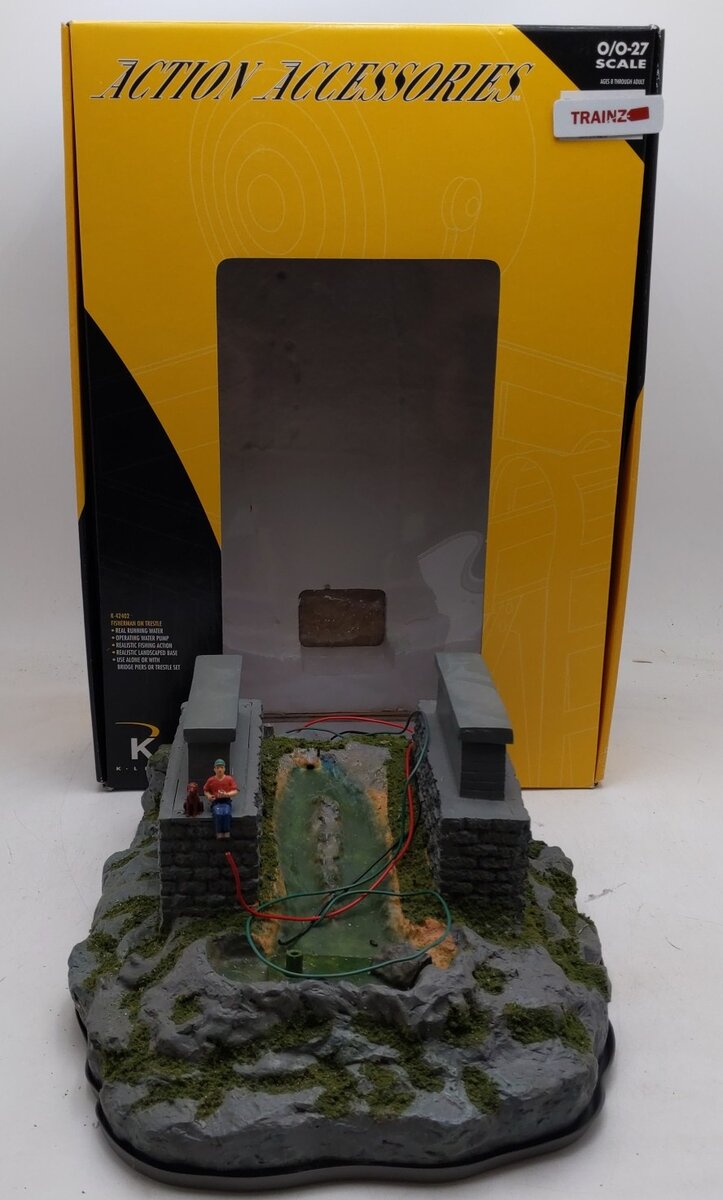 K-Line K-42402 O Gauge Operating Fisherman on Trestle VG/Box