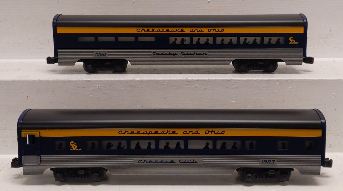 Lionel 6-19164 O Chesapeake & Ohio Chessie Club Aluminum Passenger Car Set EX/Box