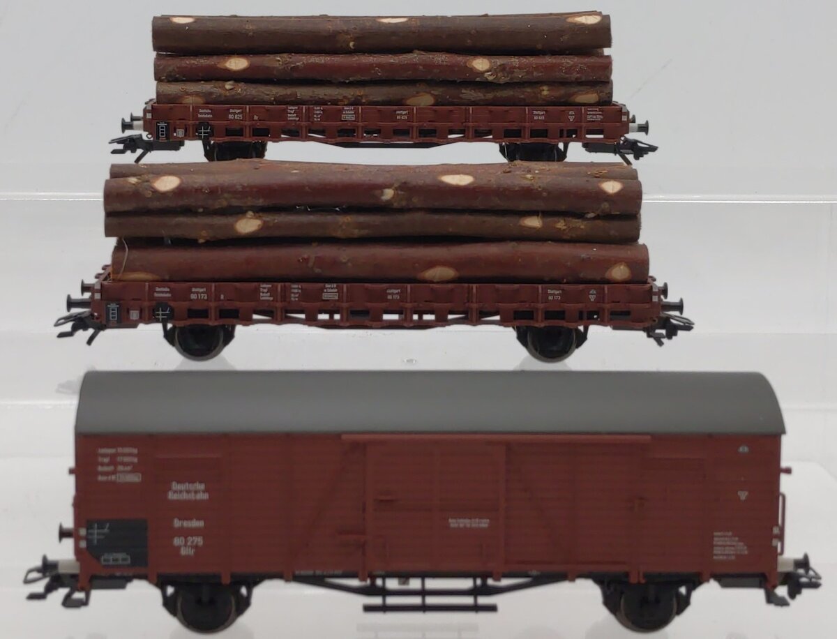 Marklin 46401 HO German Imperial Railroad DR Era II Freight Car Set - 3-Rail
