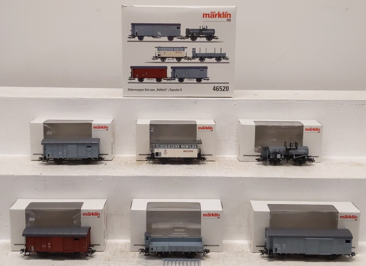 Marklin 46520 HO Swiss Federal Railways Freight Car Set (Pack of 6)