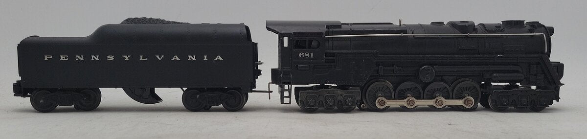 Lionel 681 Vintage O 6-8-6 Die-Cast S2 Steam Turbine Loco w/2046W-50 Tender VG