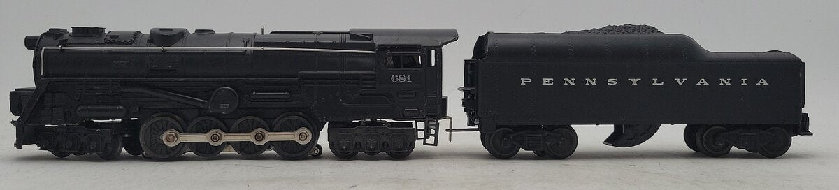 Lionel 681 Vintage O 6-8-6 Die-Cast S2 Steam Turbine Loco w/2046W-50 Tender VG