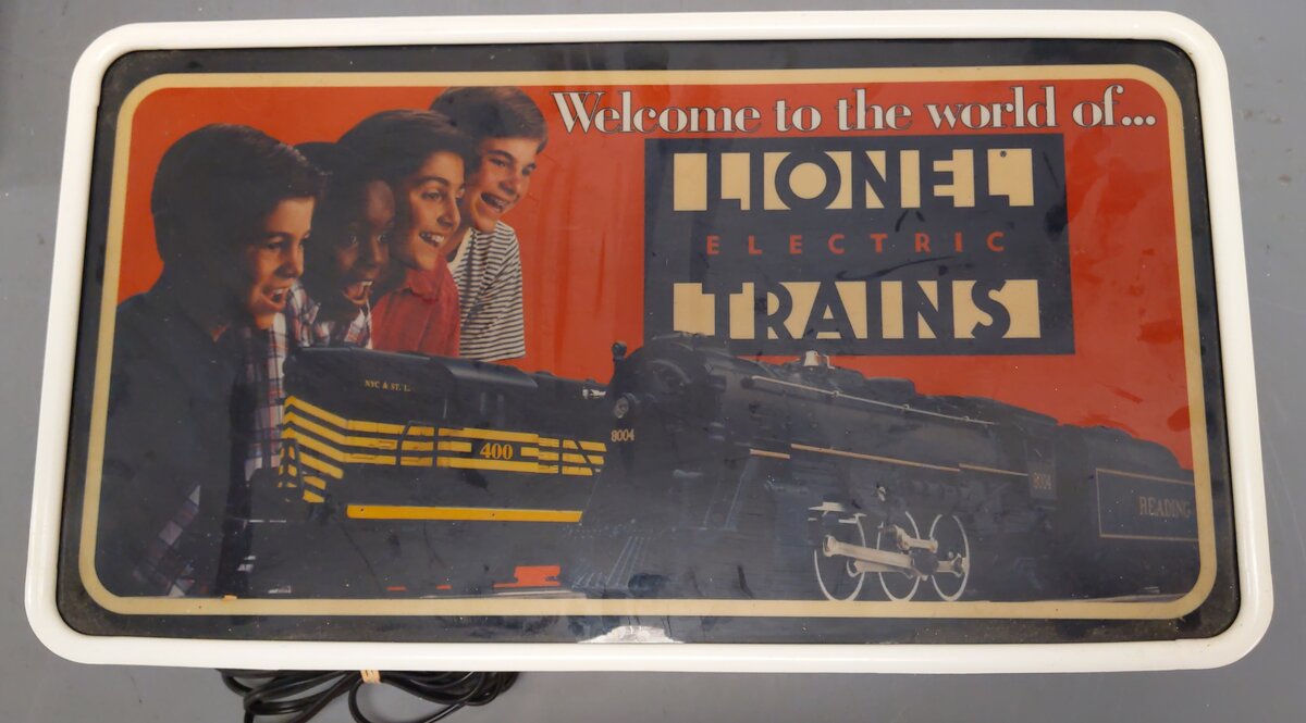 Lionel Dealer Lighted Train Sign EX