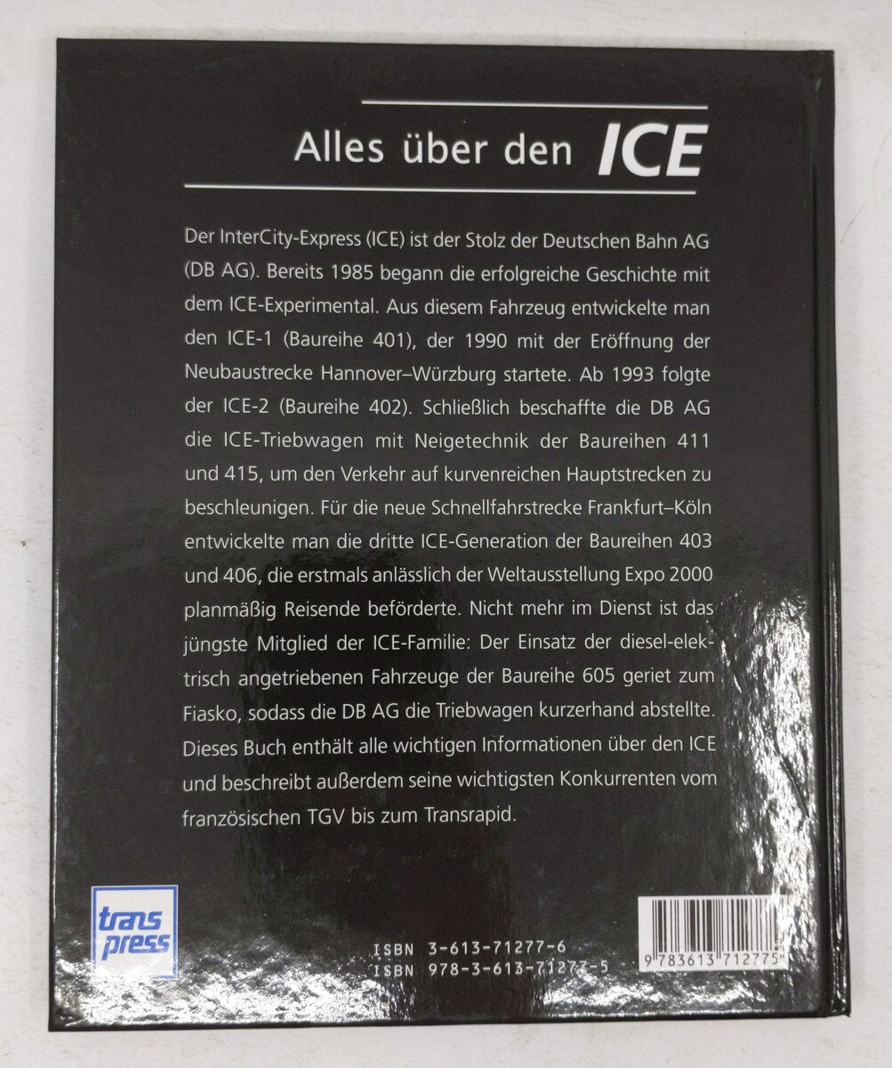 Alles über den ICE Hardcover Book By Dieter Eikhoff EX