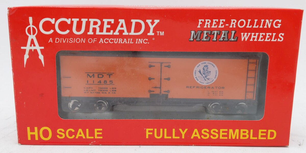 Accurail 94810 HO Scale NYC "Early Bird" 40' Wood Reefer Car #11485 MT/Box