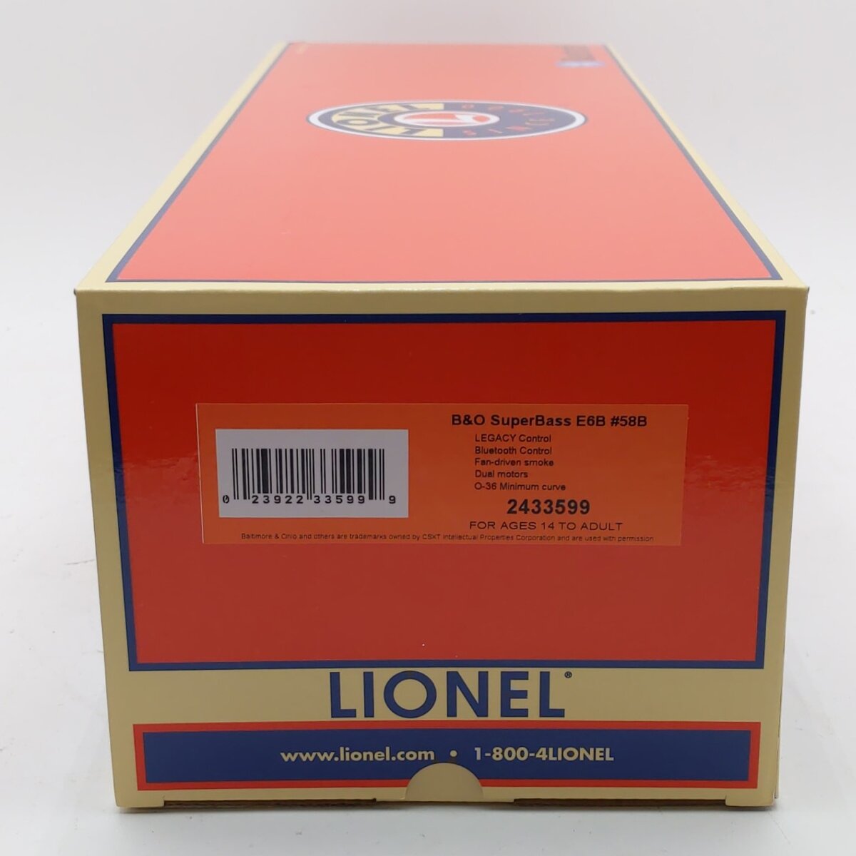 Lionel 2433599 Baltimore & Ohio SuperBass E6B Diesel Locomotive #58B
