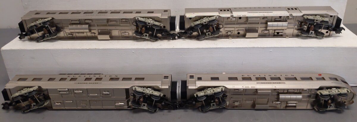 MTH 30-68225 O Burlington 4-Car 60' Streamlined Passenger Set LN/Box