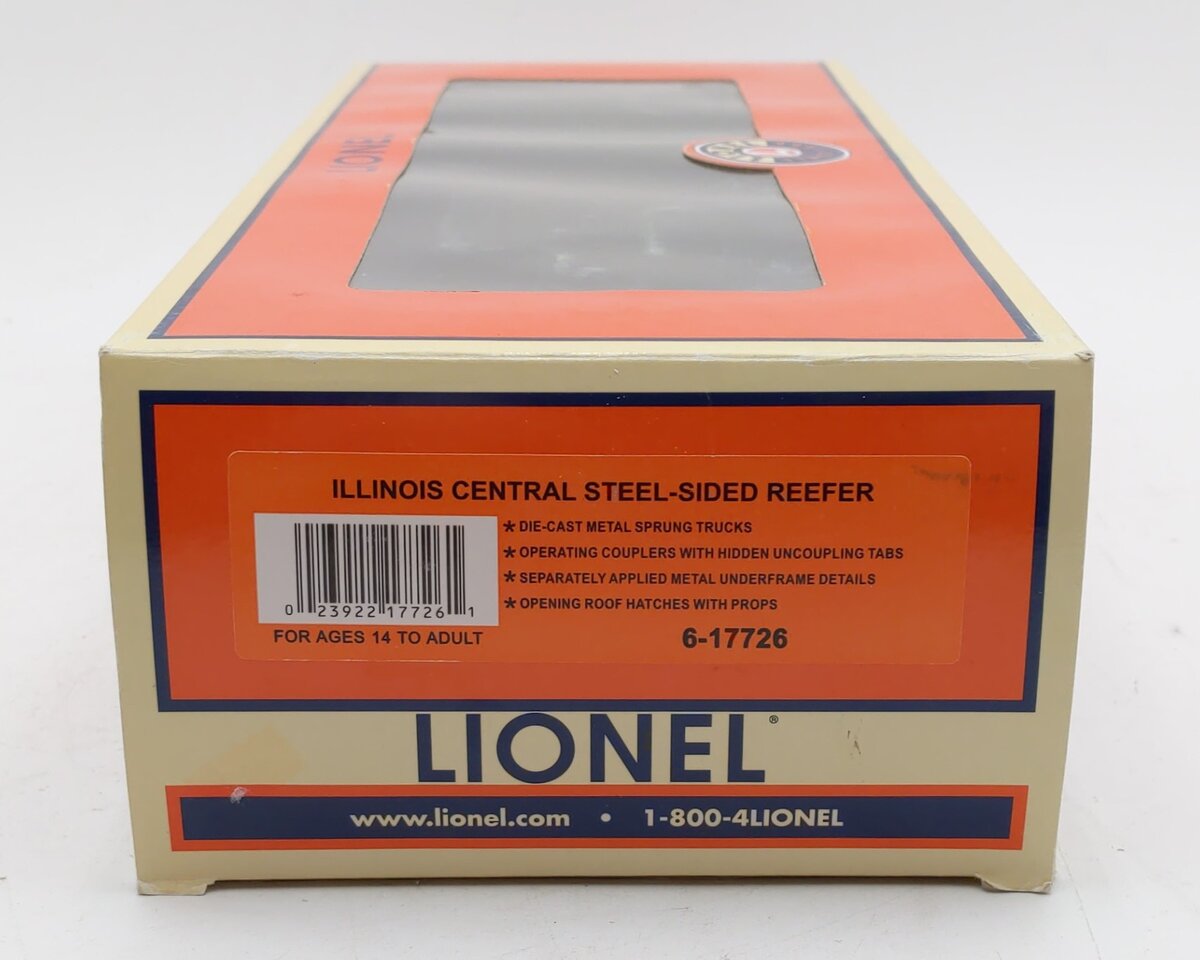Lionel 6-17726 O Scale  Illinois Central Steel-Sided Reefer