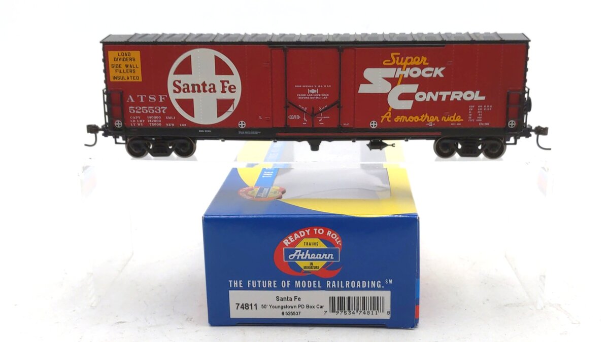 Athearn 74811 HO Scale Atchison Topeka Santa Fe 50' YSD PD Box Car #525537