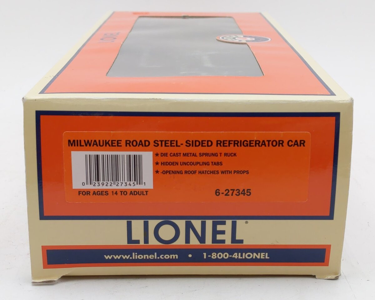 Lionel 6-27345 O Milwaukee Road Steel-Sided Refrigerator Car