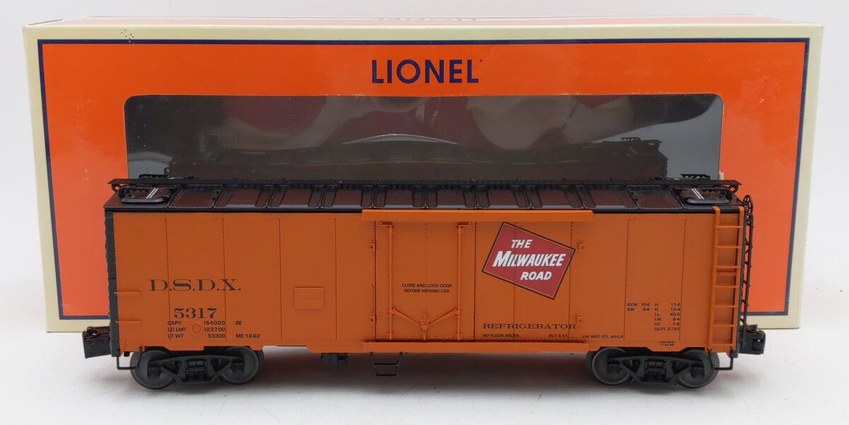 Lionel 6-27345 O Milwaukee Road Steel-Sided Refrigerator Car