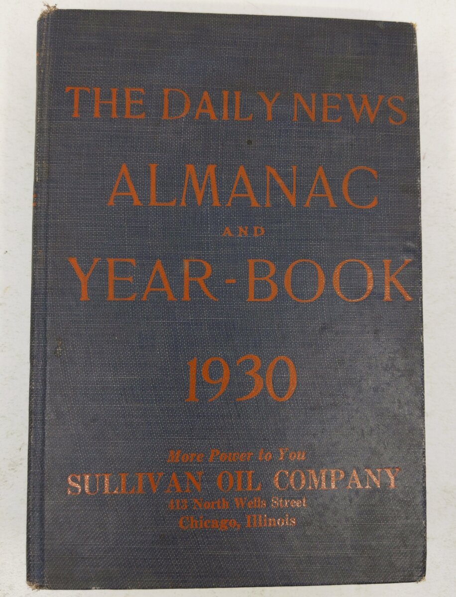 The Chicago Daily News Almanac and Year-Book for 1930 Hardcover Book VG