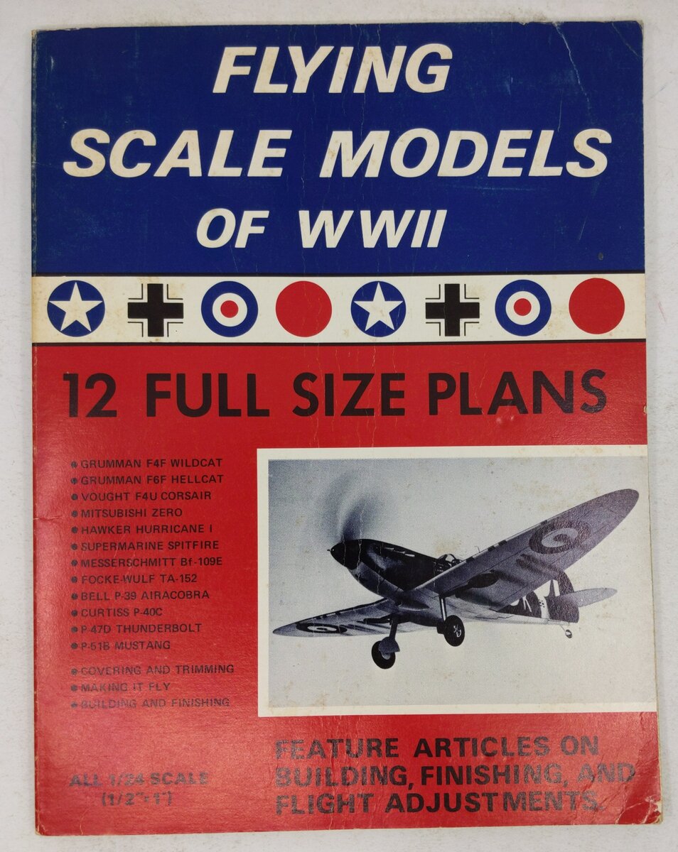 Flying Scale Models of WWII: 12 Full Size Plans Paperback Book