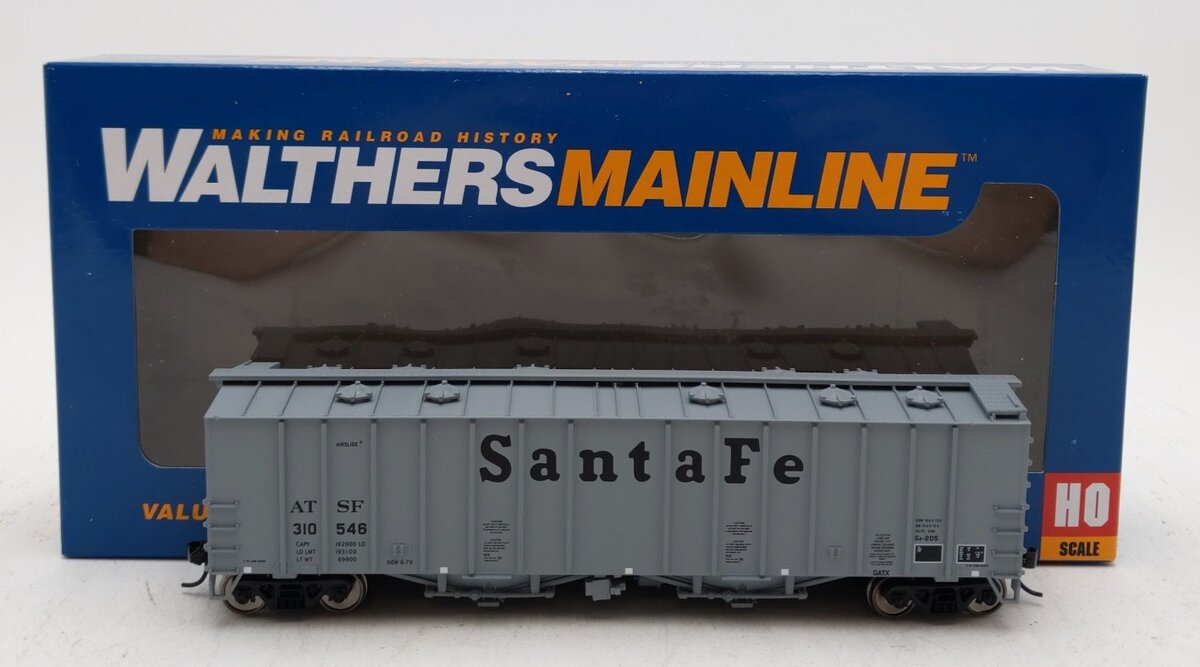 Walthers 910-7202 HO Scale ATSF 50' Airslide Hopper Car #310546