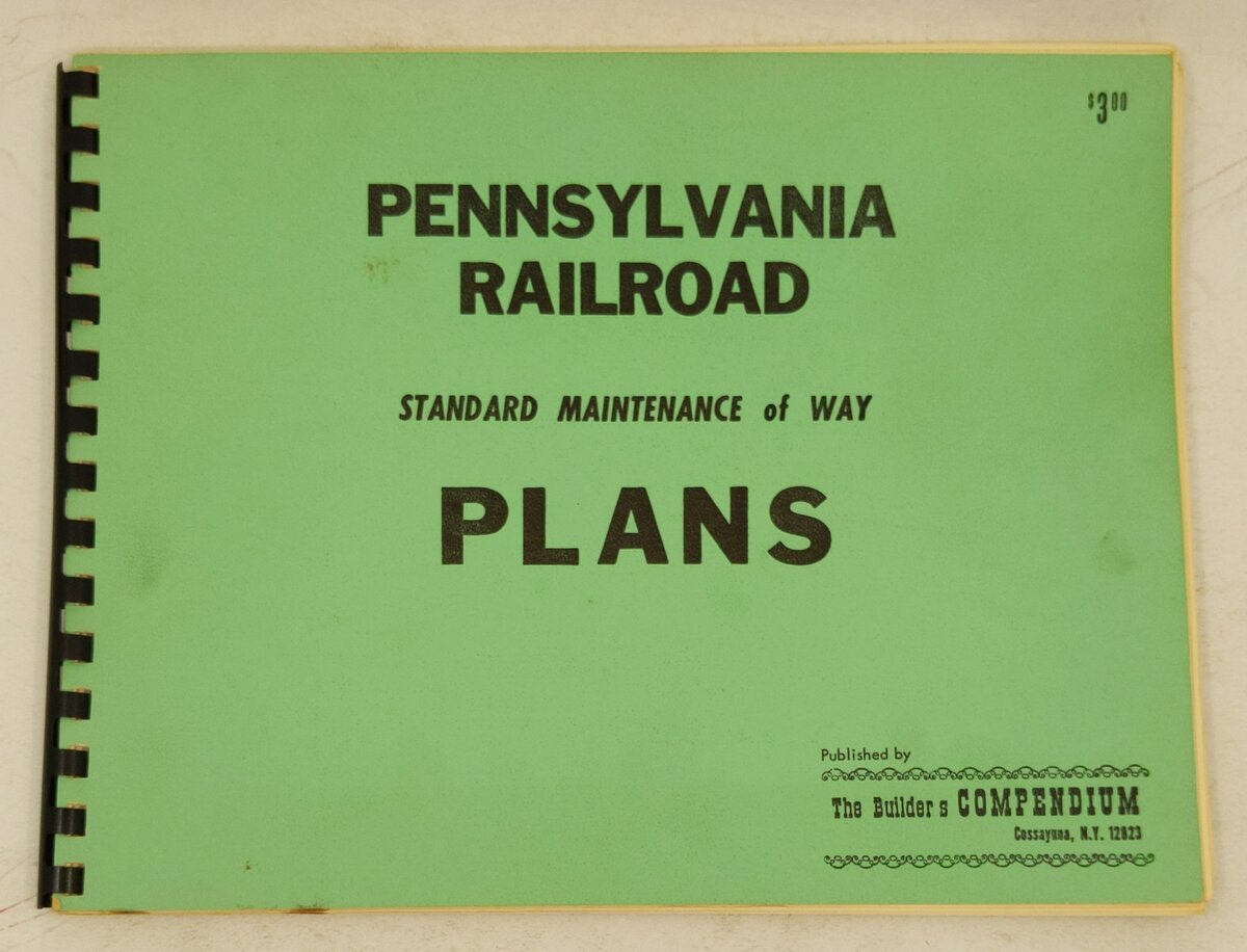 Pennsylvania Railroad Standard Maintenance of Way Plans Spiral-bound Book VG