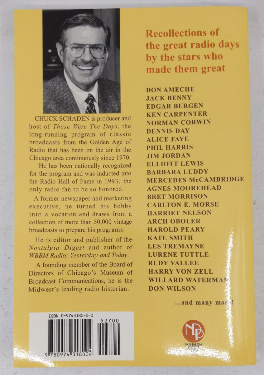 Speaking of Radio Paperback Book By Chuck Schaden EX