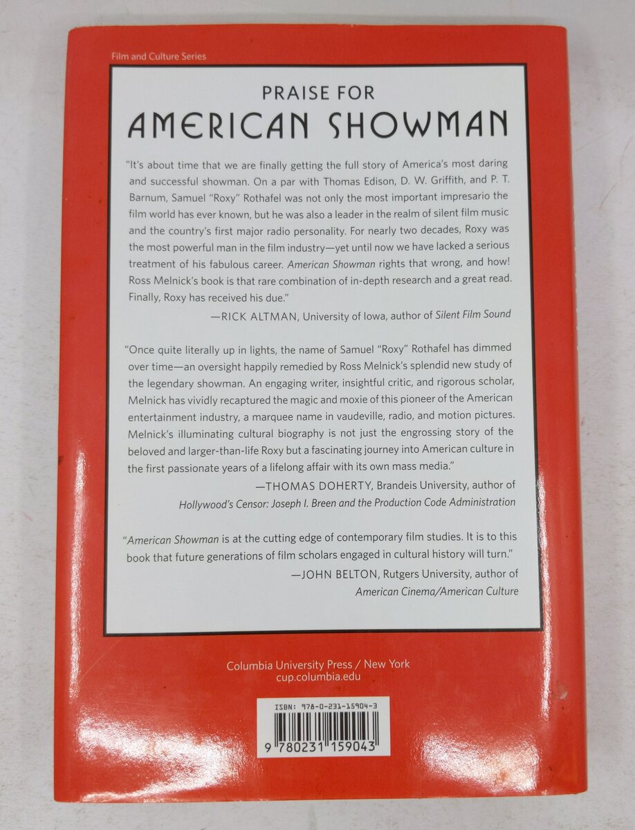 American Showman Hardcover Book By Ross Melnick EX