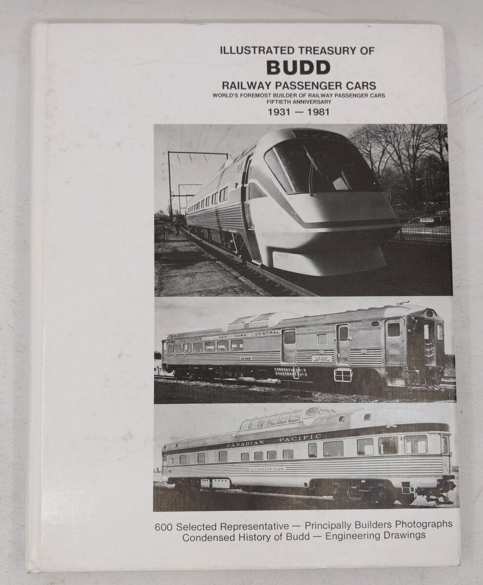Illustrated Treasury of Budd Railway Passenger Cars Hardcover Book By J.W. Kerr VG