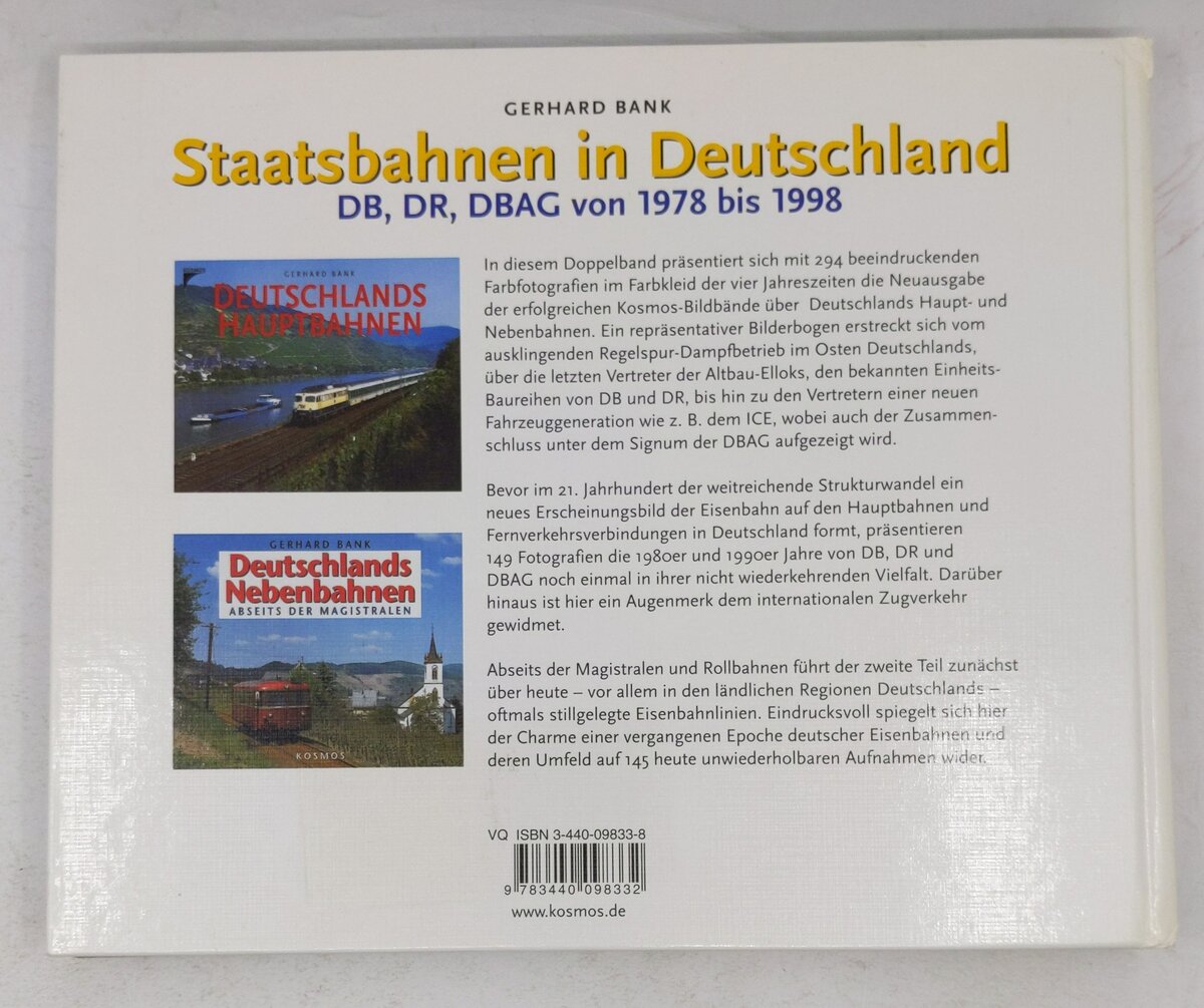Staatsbahnen in Deutschland Hardcover Book By Gerhard Bank VG