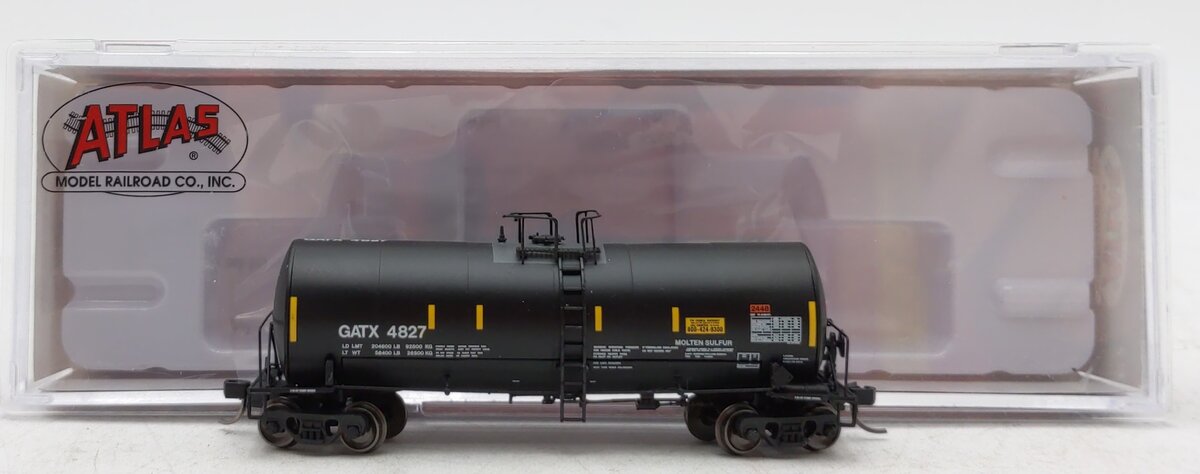 Atlas 50006444 N Scale GATX Corporation 17,600 Gallon Corn Syrup Tank Car #4827