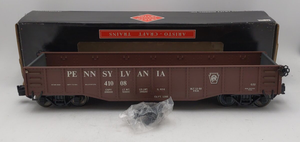 Aristo-Craft 41008 G Scale Pennsylvania Gondola Plastic Wheels LN/Box