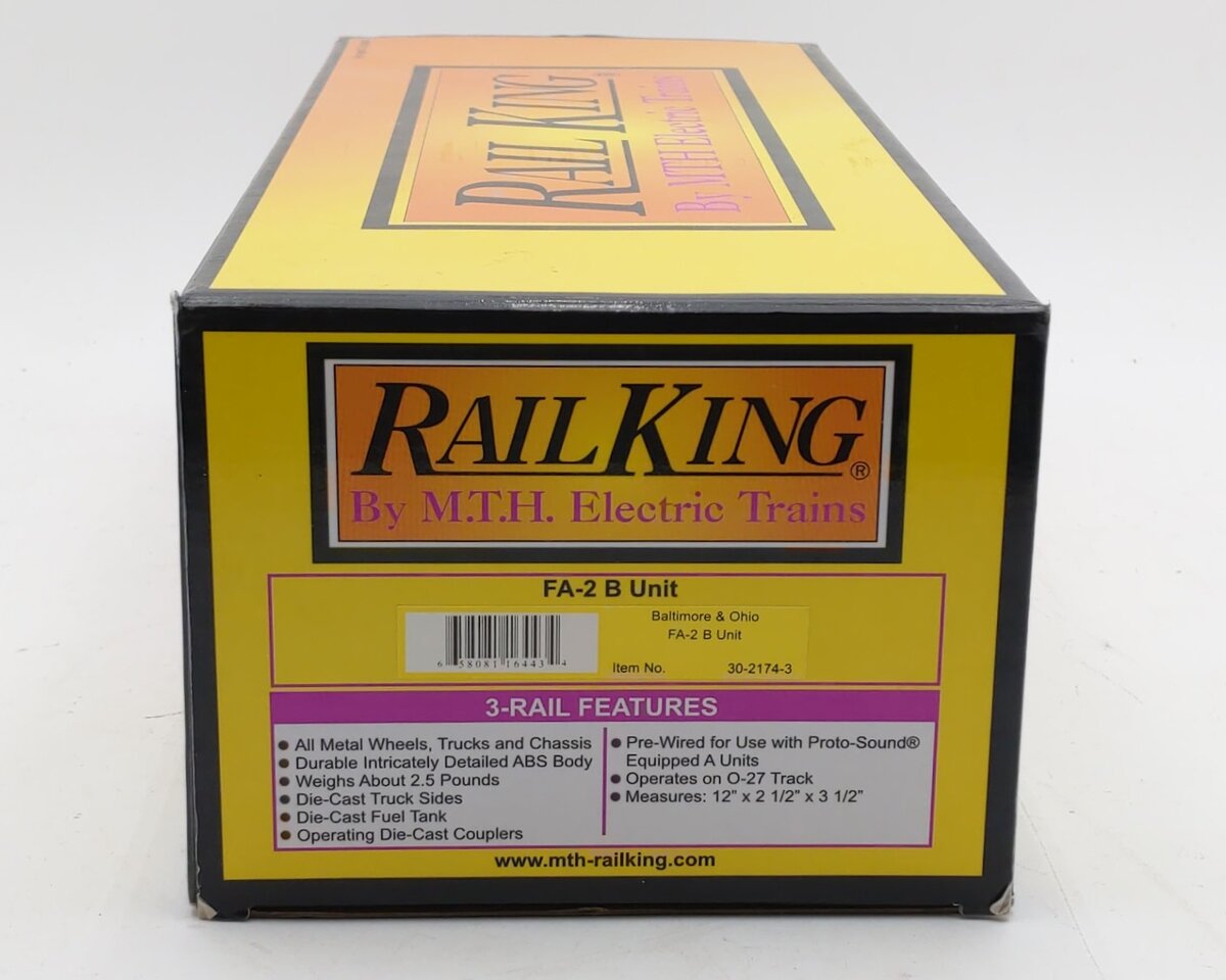 MTH 30-2174-3 O Gauge B&O FA-2 B Unit Non-Powered Diesel Engine #5001 LN/Box
