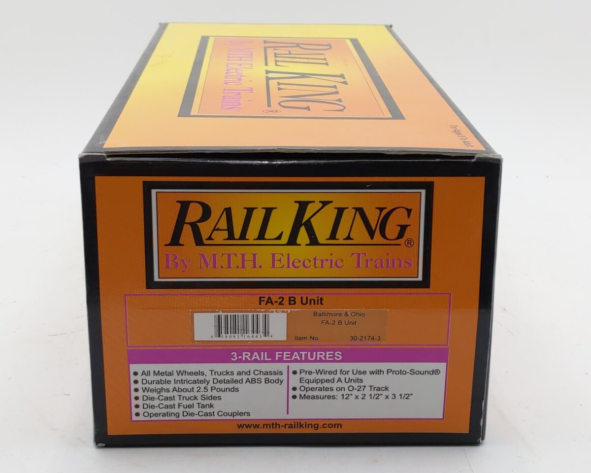 MTH 30-2174-3 O Gauge B&O FA-2 B Unit Non-Powered Diesel Engine #5001 LN/Box