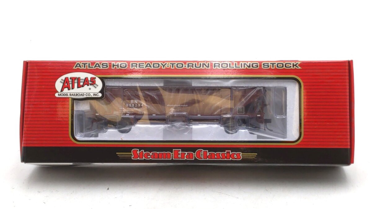 Atlas 1163-4 HO Scale Burlington Northern 70 Ton Hart Ballast Hopper #958234 NIB