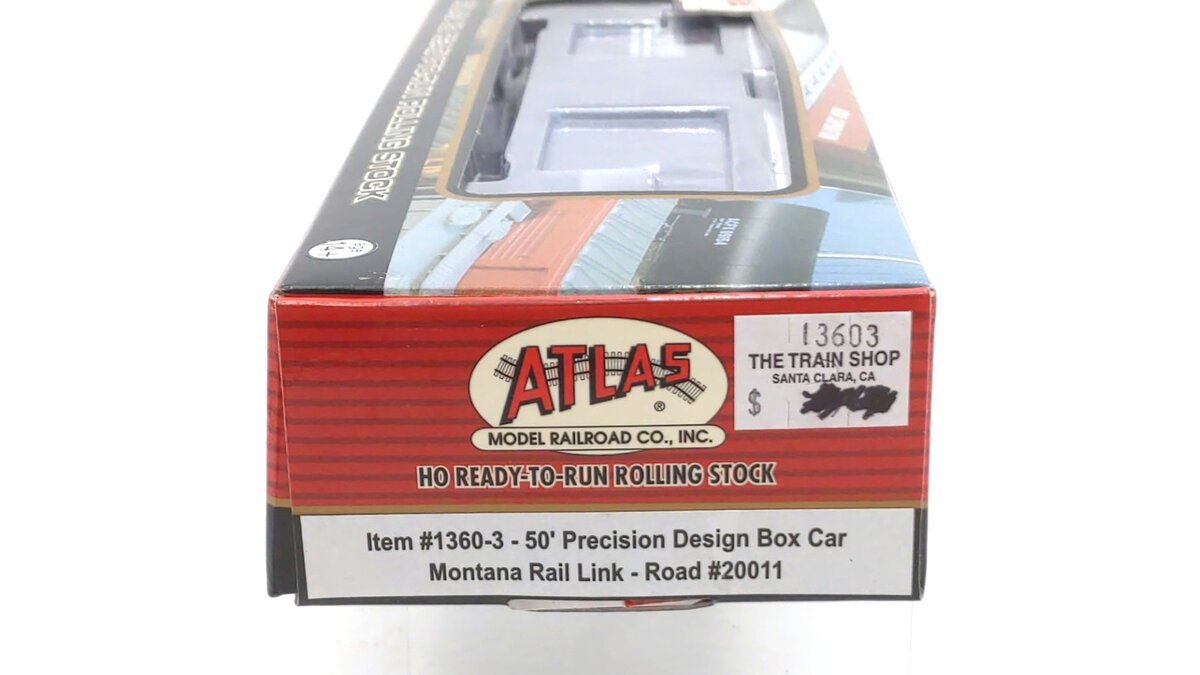Atlas 1360-3 HO Scale Montana Rail Link 50' Precision Design Box Car #20011 NIB