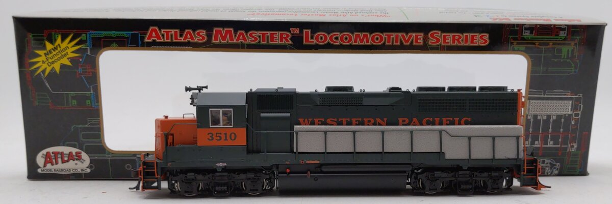 Atlas 9754 HO Western Pacific GP-40 Low Nose Locomotive Road #3510