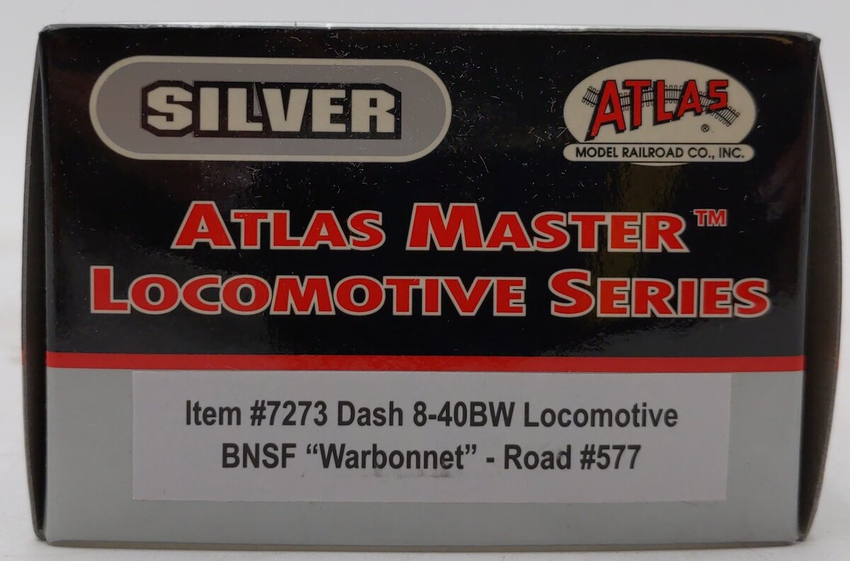 Atlas 7273 HO BNSF Warbonnet Dash 8-40BW Diesel Locomotive Standard DC #577