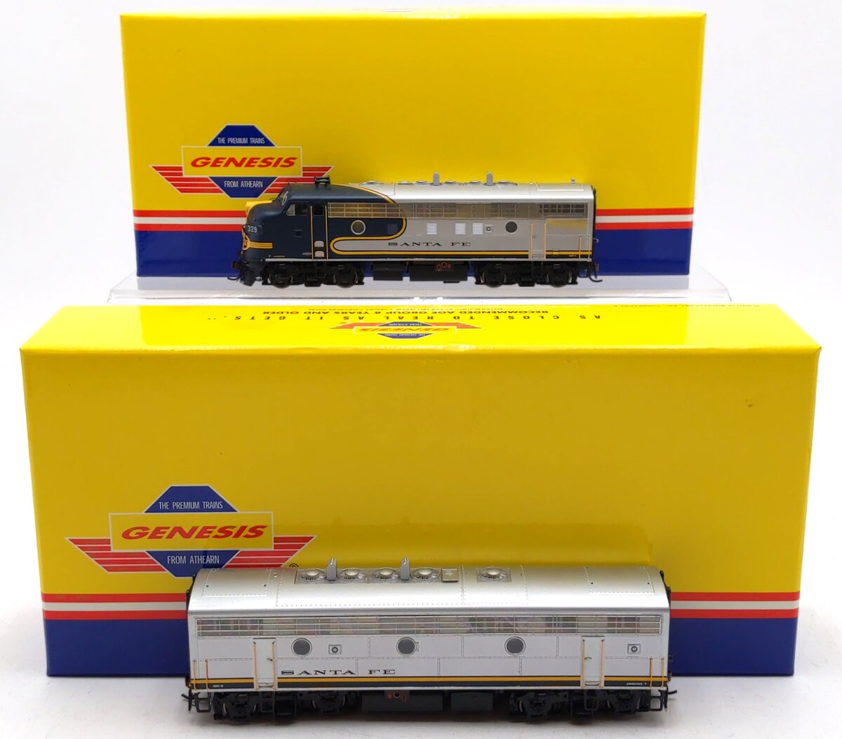 Athearn G22162HO Scale Santa Fe F-7A/F-7B Diesel Set #329L/329B w/ DCC & Sound LN/Box