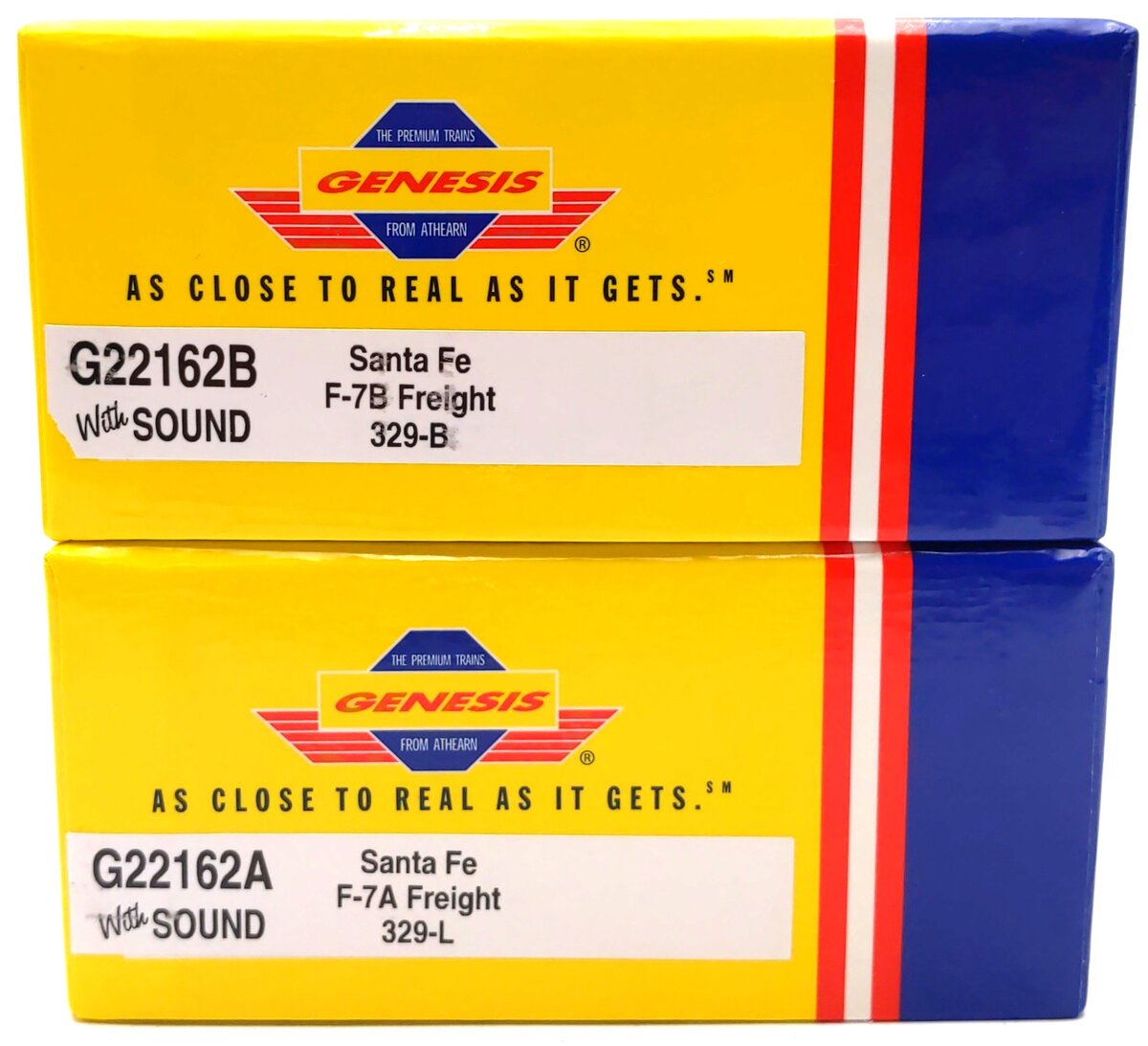 Athearn G22162HO Scale Santa Fe F-7A/F-7B Diesel Set #329L/329B w/ DCC & Sound LN/Box