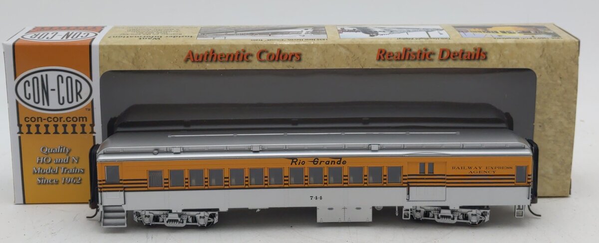 Con-Cor 0001-094367-02 HO Scale D&RGW Combine Car #744 LN/Box
